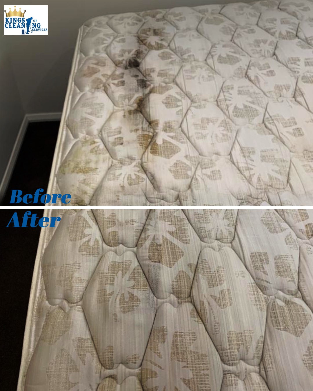 before and after mattress cleaning